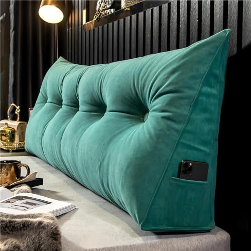 Genérico Almohada Triangular con Cuña Triangular para Respaldo, Almohada De Lectura para Cama,Cojín Suave De Lectura Y Respaldo De Cintura,para Lectura Y Descanso En Cama,006,200 * 50 * 20CM