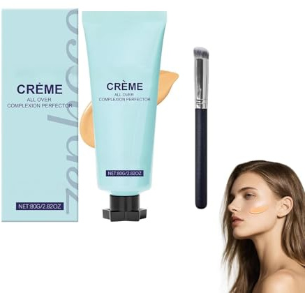 Super Cream All-Over Perfector, hydratiserande concealer & CC Foundation, svettbeständig och vattentät – långvarig, nötningsbeständig hudutjämning – 80 g (elfenben)