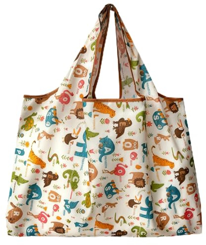 LinsLiliana - Borsa da viaggio pieghevole, grande, 50 x 66 cm, riutilizzabile, ad asciugatura rapida, resistente agli strappi, per shopping, viaggi, gite, morbida e leggera