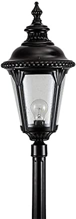 Europeo retrò Vintage Tradizionale Victoria Lanterna in Vetro Lampada da Giardino per Prato Lampada a Colonna Antica Lampione Stradale Lampada da Colonna in Alluminio Lampione Stradale Impermeabile