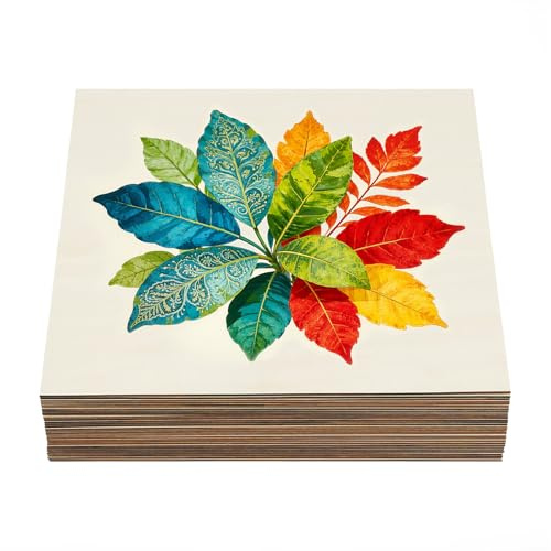 30 stycken plywoodskivor 40 x 40 cm fyrkantiga träplattor för gör-det-själv-hantverk