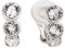 Traveller Ohrclip - Platiniert - Preciosa Kristalle - Silberfarbe - 14x6 mm - 155805