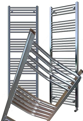 Badvärmare LIDYA krom 800 x 700 mm. Böjd standardanslutning handdukstork