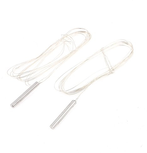 Aexit PT100 Type Water Heater Parts Stainless Steel Sensor Head Temperature Detector Platinum Resistance Thermostats 500m 2Pcs