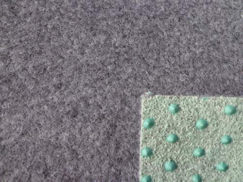 Internethandel Pfordt Basic (5€/m²) Kunstrasen mit Noppen grau 200 cm breite (350 x 200 cm)