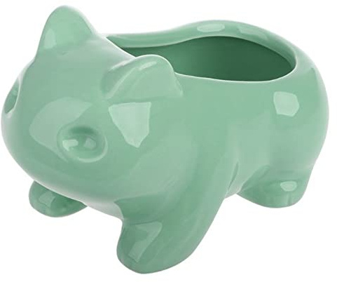 Fayemint Succulent Planteur Pot, Pots d'art en céramique Mignons, Fleurs Bricolage Peinture Art Vase, Planteur Mini Planteur Bureau décoratif Artisanat, Vert