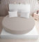 Strauss Home® Rundes Spannbetttuch Premium Jersey 100% Baumwolle für runde Boxspringbetten und Wasserbetten - runde Matratzen - Steghöhe bis 40cm (Creme/Natur)