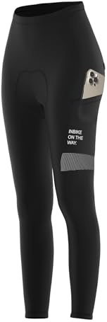 INBIKE Pantalones Ciclista Largos Culotte Ciclismo Mujer Bici Bicicleta MTB con 3D Acolchado De Gel Pastas Ropa Nergo M