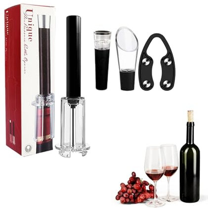 Ensemble D'ouverture De Vin, Kit D'ouvre-bouteilles Avec Bouchon Sous Vide, Ensemble D'ouvre-bouteille De Vin Manuel, Ouvre-bouteille De Vin À Pompe À Pression D'air Pour La Maison, Bar