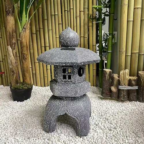 Lanterna giapponese in pietra per giardino, balcone, patio, decorazione asiatica zen, torre paesaggistica per interni ed esterni