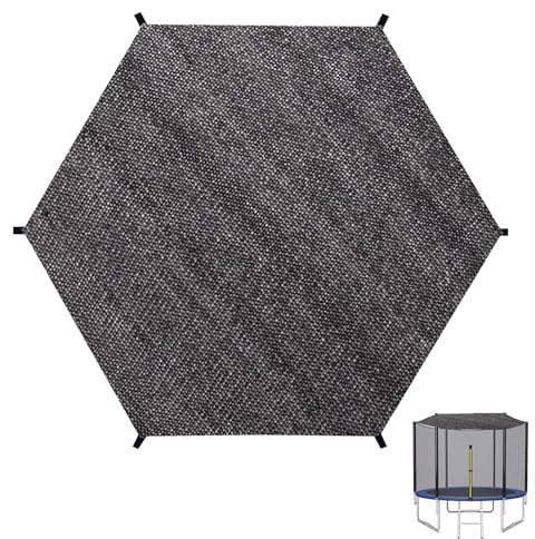 FUFRE Bâche de protection solaire pour trampoline - Diamètre : 183, 244, 305, 366 cm - Pour 6/8 barres - Résistant aux UV - Accessoire de trampoline - Voile d'ombrage - Protection solaire - 366 cm - 6
