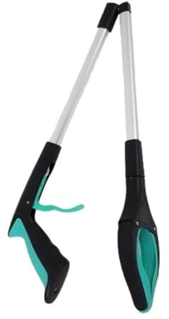 YUNFANOZ Pinzas Extensibles Larga, Pinza Larga, Clip Multifuncional, Plegable, para Recoger Objetos situados Debajo(Green)