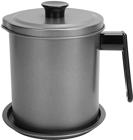 Kuuleyn Olla coladora de aceite, contenedor de tocino, separador de grasa para cocinar, contenedor de grasa para cocinar, colador de malla, colador, lata de almacenamiento de