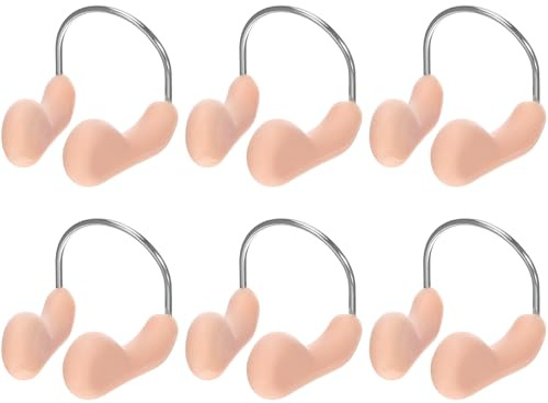 MAGICLULU 6 Pezzi Clip per Naso da Nuoto in Protezione Antiallagamento con Design Morbido e Confortevole Adatta per Allenamento in Piscina e Nuoto Adulti