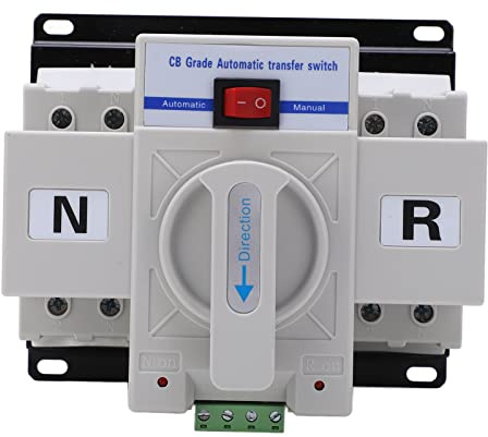 Hutschiene Notstrom Umschalter 63A 230V 2P Dual Power Automatischer Transferschalter Lastumschalter Dual Power Generator Umschalter Leitungsschutzschalter