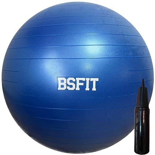 BSFIT Pelota de Pilates, Pelota Embarazada de 85 cm, Pilates Accesorios, Fitness, Embarazo, Descubre una Variedad en Balon Yoga y Accesorios para tu Rutina de Ejercicio (Diametro 85cm)