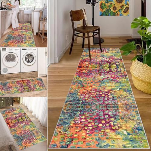 Mattlöpare för hallar 80 x 150 cm, löparmattor för hall, kökslöparmatta, halkfri extra lång entré löparmatta, tvättstuga sovrum rum matta löpare, lång hall halllöpare smala mattor