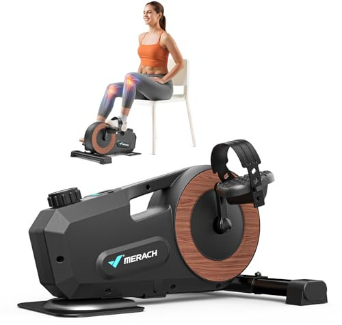 MERACH Pedaltrainer für Zuhause,Mini Heimtrainer für Senioren,Extra Leise&rutschfest Arm und Beintrainer mit LCD-Display,8 Stufen Magnetwiderstand Testsieger 2025 Tischfahrrad für Büro Schreibtisch