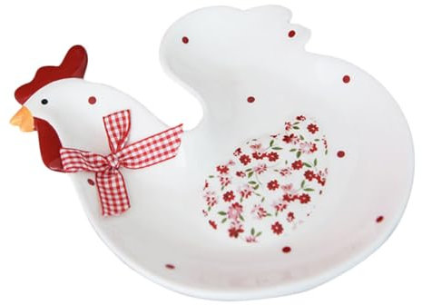 PRETYZOOM Plato De Postre Cerámico Forma De Pollo Perfecto Para Frutas y Aperitivos Decorativo y Práctico