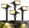 kolpop Lot de 4 Spot Solaire Exterieur, 77 LED Lampe Solaire Exterieur Jardin Puissante avec 3 Modes d'Éclairage, Lumiere Solaire Exterieur IP65 Étanche pour Jardin Allée Chemin, Blanc Chaud
