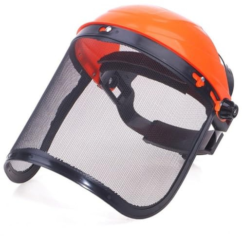 Lpitoy Casco De Seguridad para Cortadora De Césped De Jardín De Acero Inoxidable con Máscara Protectora De Malla De Completa para Desbrozadora Protección Forestal