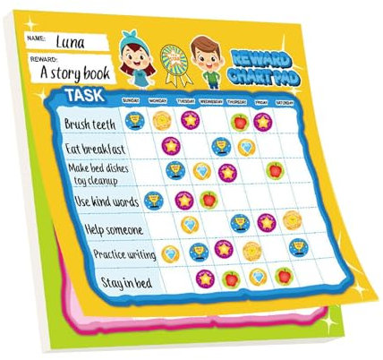 Belohnungstafel Für Kinder - Wiederverwendbarer Verstärkerplan Für Benehmen & Gewohnheiten | Pädagogische Lernhilfe Zur Töpfchentraining Haushaltsaufgaben & Gewohnheiten Fördern