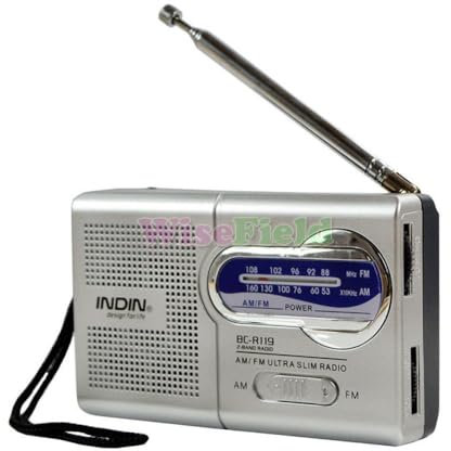 Mini Radio AM/FM Ultra Mince pour Poche - avec Antenne Téléscopique pour Les Voyages, Utilisateurs Âgés Récepteur Portable Mondial