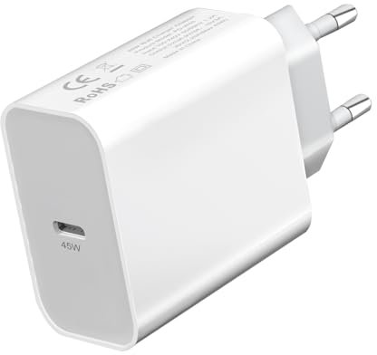 45W Chargeur USB C Rapide pour Samsung Galaxy S25 ULtra/S24 Ultra/S23 FE/S25+/A56 5G/A36 5G/A26 A16 A55 5G/A25 A35 A15 A54 A53 A34 A33 S22 S21 S20 Z Fold 5 6 iPhone 15 16 Prise Adaptateur Secteur