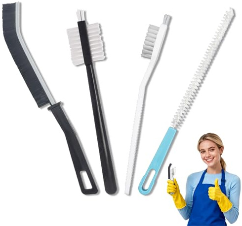 Cepillos Limpieza Hogar, Juego de 4 Piezas Compatible con Thermomix Tm6 Tm5 Tm31 Tm21 Robot de Cocina, Cepillo Limpia Biberones de Nylon para Botellas, Cuchillas, Vasos, Pajitas y Utensilios de Cocina