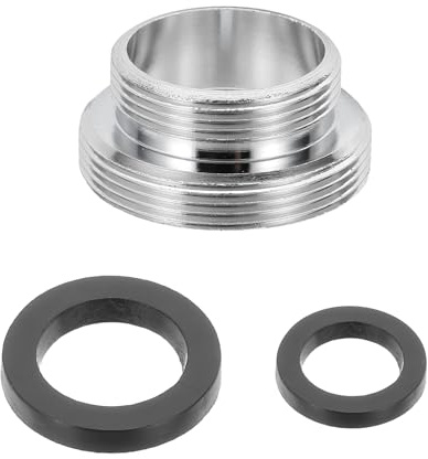 QUARKZMAN Adapter för kranskumningsmunstycke, M28 hanredan till M22 hanredan med tätning, Längd 13mm, Kranreducerare för luftskumningsadapter, adapter för kökskran för bevattningsslang, kran för