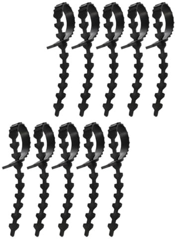 Veemoon Lot de 10 Attaches en Caoutchouc Réglables pour Arbres Fruitiers Sangle Flexible 24 CM et 58 CM Liens Solide pour Jardin Extérieur Fixation Sécurisée des Branches Accessoires