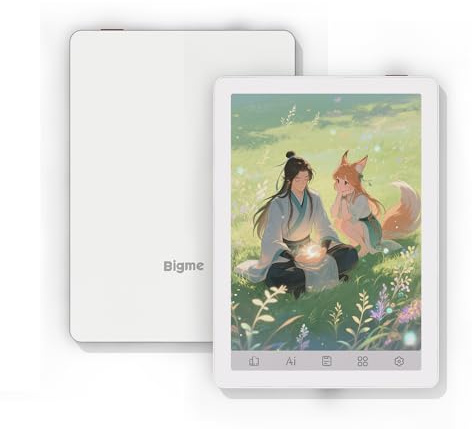 Bigme B6 6-inch E-Reader |Glare-Free Color E Ink Kaleido™ 3 display | Audiobooks | White