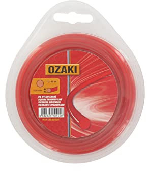 OZAKI - Bobine Fil Nylon Carré - Longueur 15m - Ø 1,60mm - Matières Vierges - Haute Durabilité - Excellente Tenue À L'Œillet