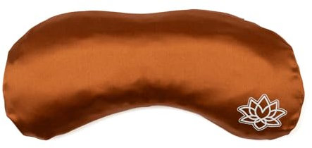 Bodhi Morbido cuscino per gli occhi con imbottitura in semi di lavanda e lino, per yoga, relax e meditazione, in raso makò o modal, disponibile in diversi colori (seta/bronzo)