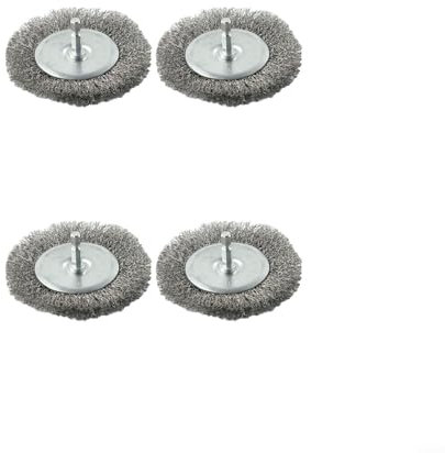 Lot de 4 brosses métalliques de rechange en acier inoxydable pour nettoyeur de joints électriques EFB 400 401 100 mm de diamètre 6 mm
