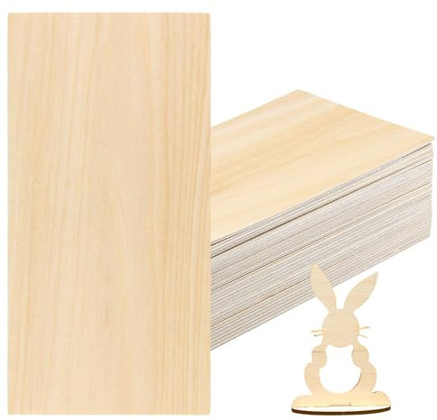 KEILEOHO 30 Stück Sperrholz 200 x 100 x 1,5 mm, Sperrholzplatte Holzplatte Holz Platten zum Basteln für DIY, Handwerk