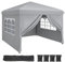 DWVO 3x3Meter Outdoor Pop-Up Gazebo with Sides and Windows All-Season Waterproof Folding Camping Gazebo – Garden Canopy with Anti-UV Protection, Adjustable Height, Stakes, Rope & Carry/Weight Bags