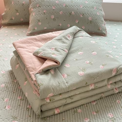 Odot 2,5 TOG Edredon Lavable Sin Funda, Edredón Fresco Verano Cama - Ligera Respirable Acolchado Manta de Enfriamiento para Días Calurosos (200 * 230cm,Rosas Rosas)