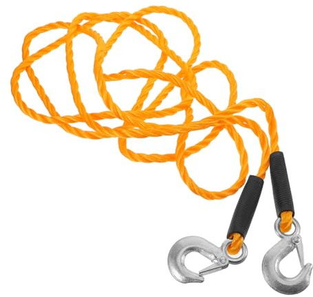 Healeved Cinghia di Traino in Nylon 14 MM con Ganci in Lega Fune di Recupero di Emergenza Resistente alle Intemperie Fune di Traino per Veicoli Pesanti Suv Camion e Rimorchi Uso in