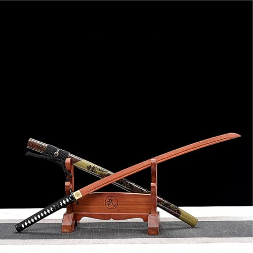 Katana Sword, spada samurai fatta a mano in legno con fodero, 103 cm Bokken per esposizione, collezione cosplay e allenamento Kendo