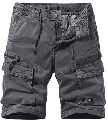 Genérico Pantalones Cortos de Trabajo Hombre, Jeans Bermudas de, Algodón Vestir Multibolsillos Montaña Cargo Shorts Ropa Piratas Vaqueros Trabajo Men Tallas Grandes Pantalon Pirata Hombre, XXL
