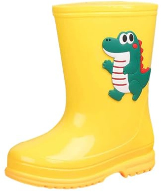 Generisch Bottes en caoutchouc pieds nus pour garçon - Confortables - Chaussures de pluie moyennes - Légères et mignonnes - Antidérapantes - Bottes de pluie d'extérieur - Chaussures pieds nus - Bottes