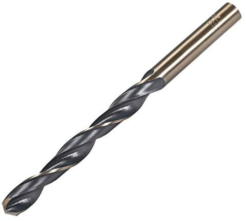 sourcing map Straight Shank Twist Drill Bits 8.5mm Gold Titanium & Black Nitride Coated High Speed Steel (HSS) 4341 with 8.5mm Shank for Stainless Steel Alloy Metal Plastic Wood