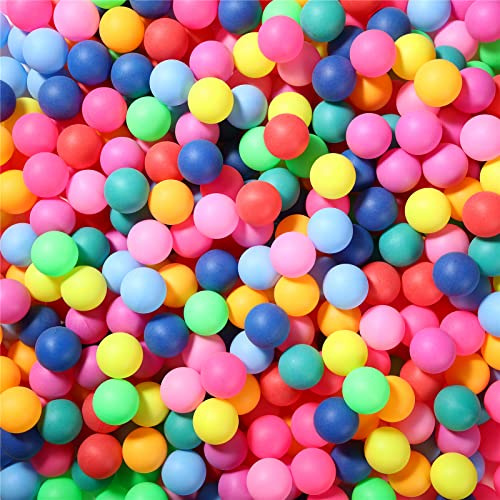 Geosar 1000 Pack Colored Balls Bulk 40 mm Plastic Entertainment Table Tennis Balls for Table Game and Advertising DIY Craft Graduation Party Favor Decors(Assorted Color)