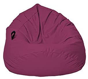MILLINDABAG Kastanie Tropfenform Sitzsack für Kinder Jugendliche und Erwachsene Beanbag Kissen Indoor & Outdoor Gaminggeignet bereits gefüllt Sitzkissen Bodenkissen (Weinrot, XL-Durchmesser 77 cm)