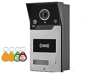 Citofono WiFi Videocitofono campanello telecamera 1080P Wireless Tuya Videocitofono con serratura elettrica Controllo accessi RFID Protezione di sicurezza ( Color : Single Doorbell , Size : E/U plug )