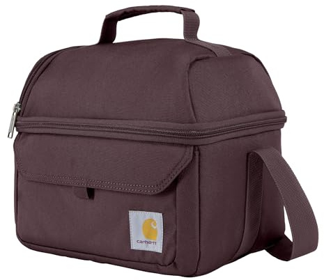 Carhartt Lunchbox mit 12 Dosen, 2 Fächern, langlebig, vollständig isolierte Lunchtasche für Damen und Herren, große Lunchbox (Port)