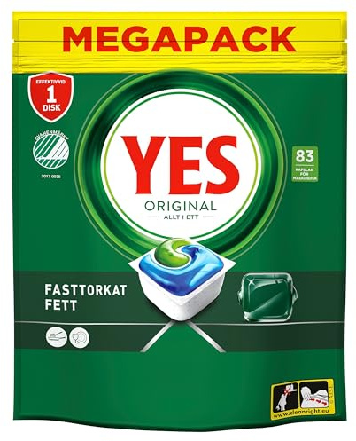 Yes Original All In One Diskmaskinstabletter, Regular, Tabletter, 83 Effektiva Även På Intorkat Fett