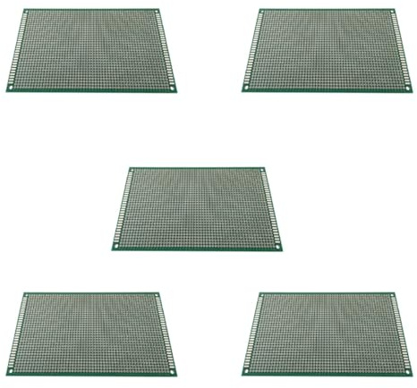 Qsvbeeqj Confezione di 5 doppio prototipo scheda di saldatura circuiti di saldatura elettronica di ricambio