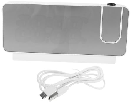 Healifty 1 Juego Reloj Proyector Electrónico Digital con Pantalla LED y Carga USB Alarma Silenciosa para Estudiantes y Hogar